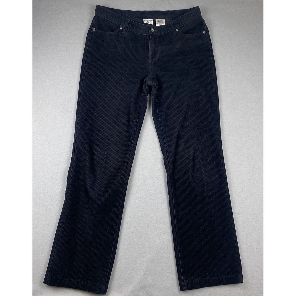 Columbia Corduroy Black Pants Womens 8 Straight Leg Casual Gorpcore AL8450 - Picture 1 of 8